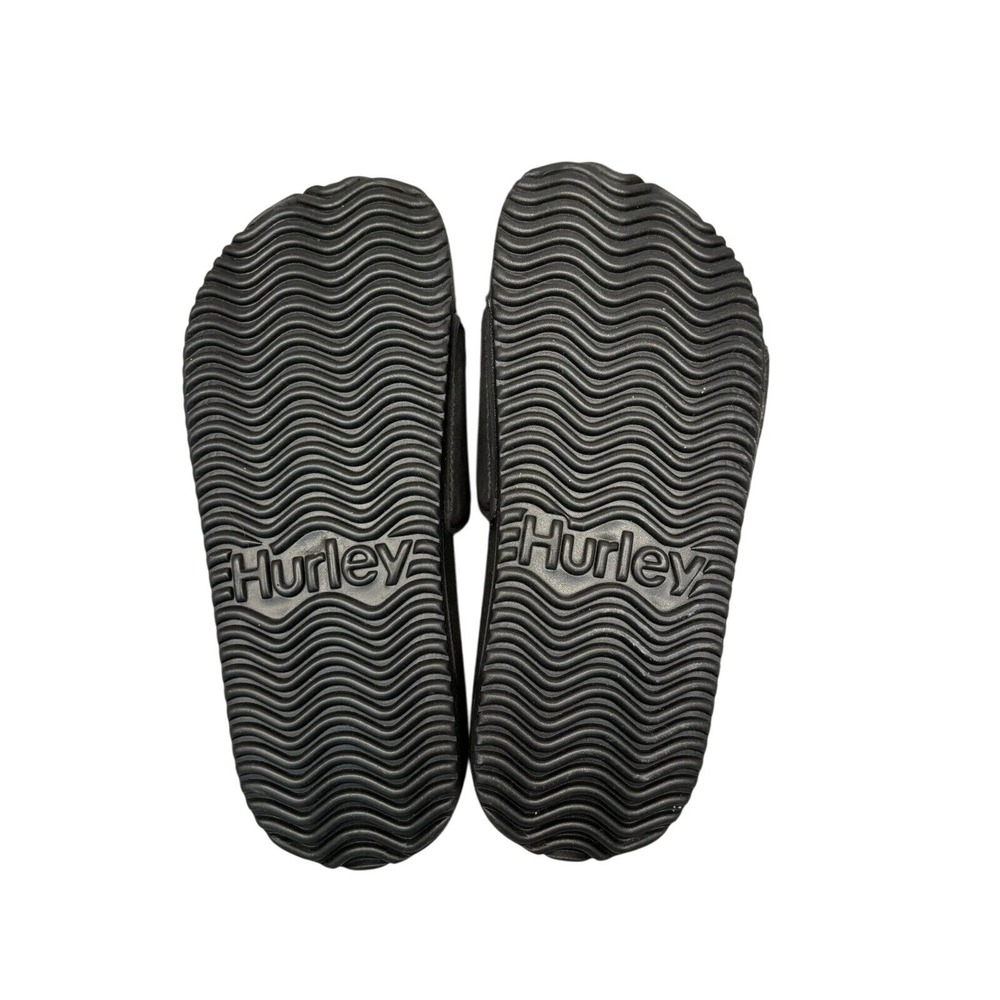 Hurley Kids Black Slide Sandals Cushioned Slip On Sz 1 / #S8210 - Picture 3 of 4